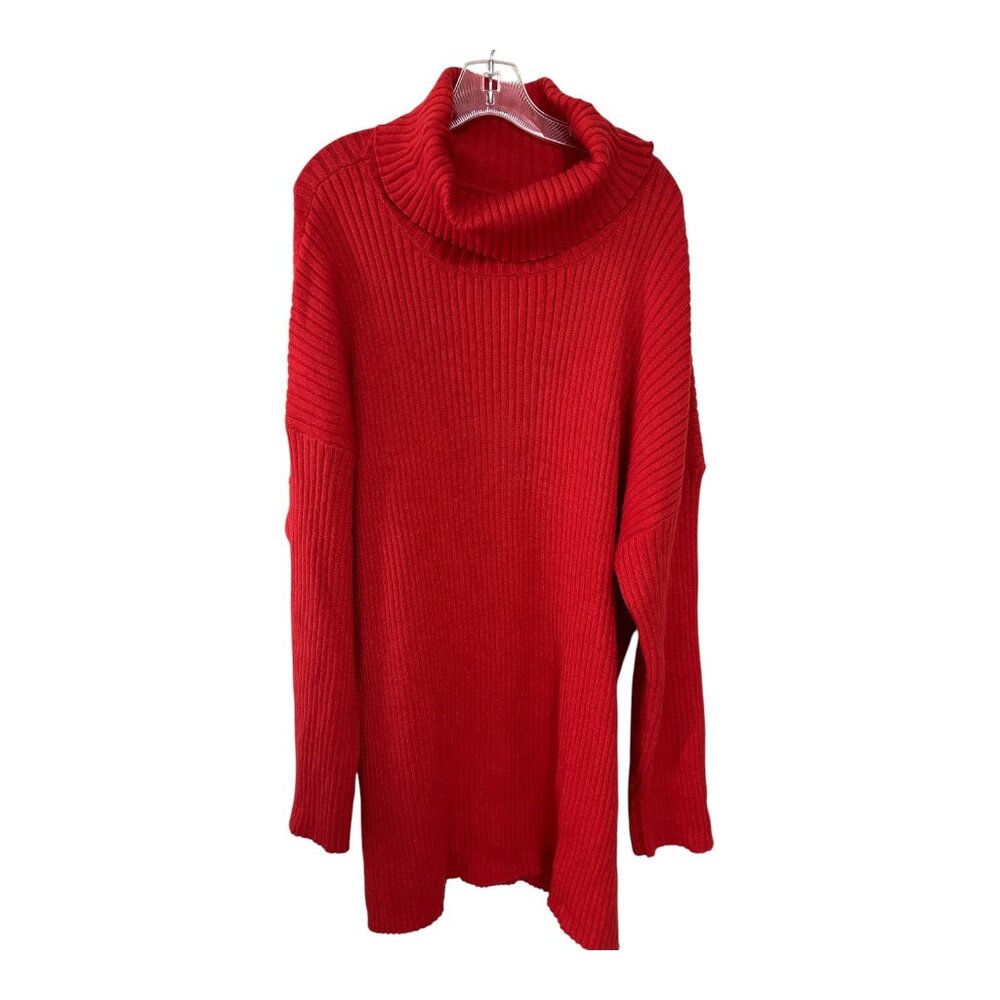 Lillusory Dark Orange / Red Ribbed Turtleneck Sweater – Women’s 2XL – NWT